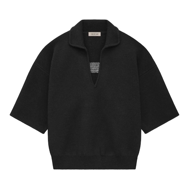 【FEAR OF GOD】3/4 Sleeve Polo Sweater(BLACK)