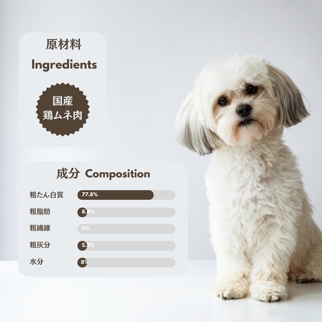 maskota 無添加 手作り 国産 鶏ムネ肉スライス ジャーキー  犬 猫 ペットおやつ 200g