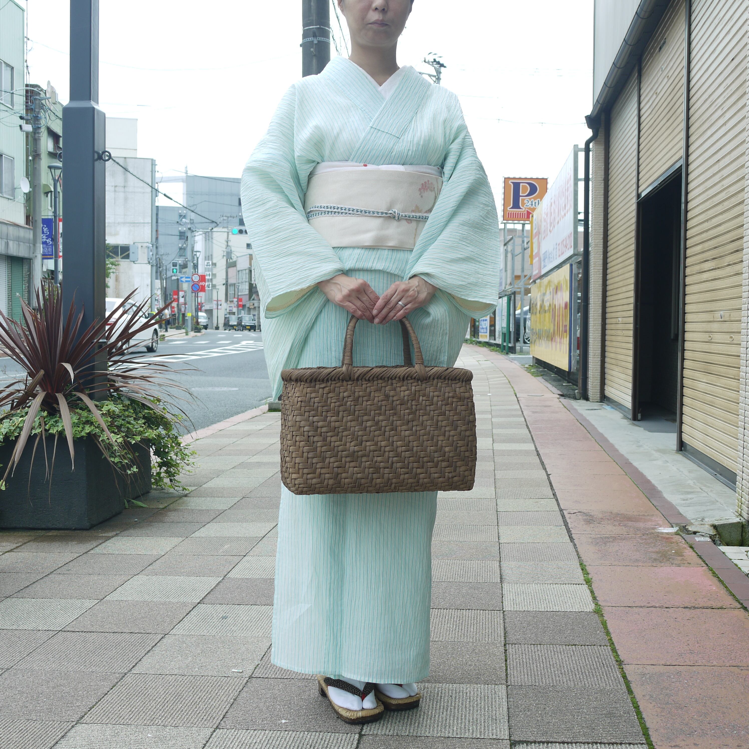 山ぶどう かごバッグ 】【山形県産】【Lサイズ】【３６×２４×１４