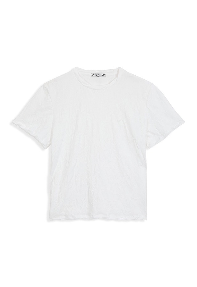 [OPEN YY] CRINKLED EVERYDAY TEE, WHITE 正規品 韓国ブランド 韓国通販 韓国代行 韓国ファッション オープン ワイワイ 日本 店舗