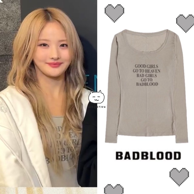 ★KISS OF LIFE ベル 着用！！【BADBLOOD】Bad Girls Loose Fit Top - 2COLOR