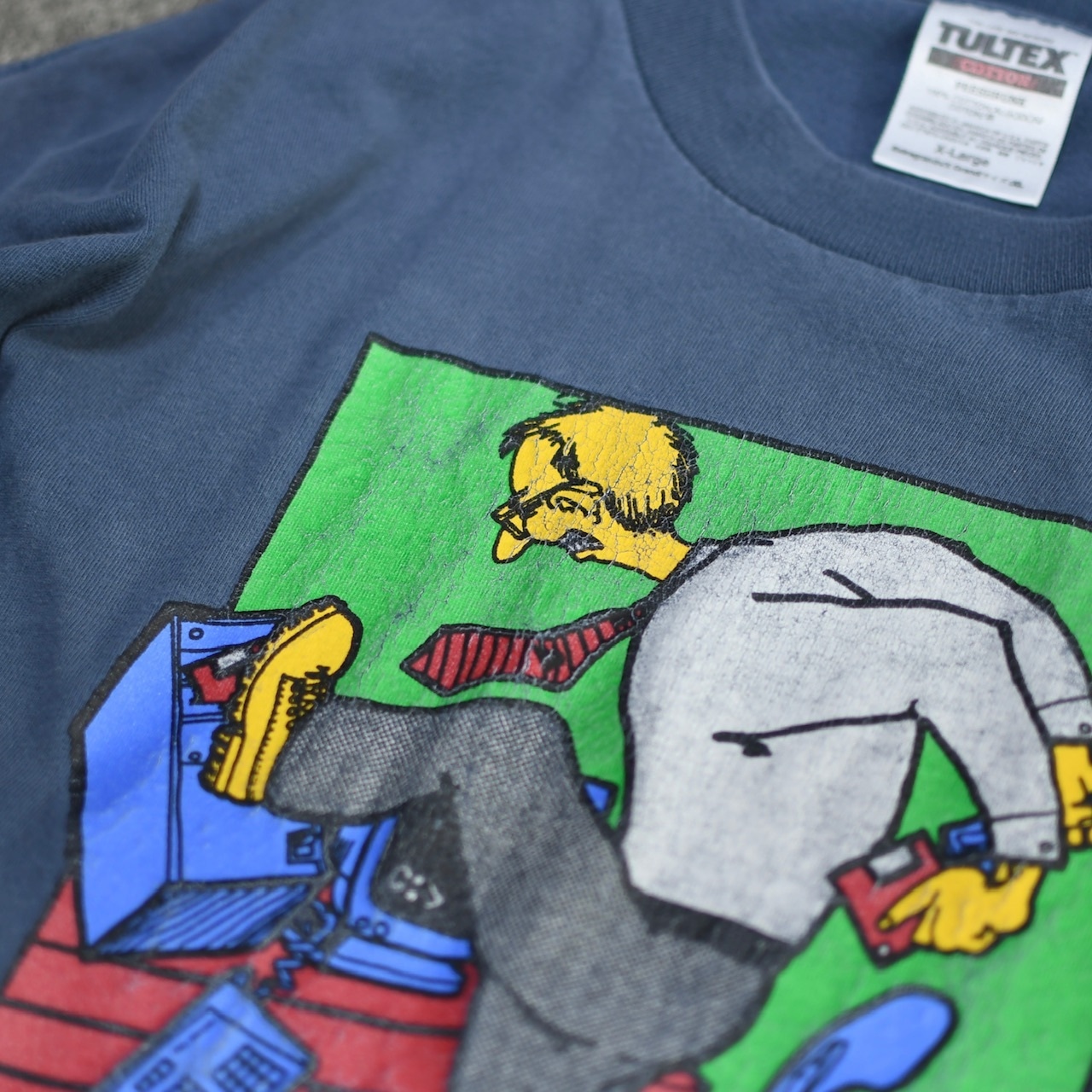 computer joke print tee
