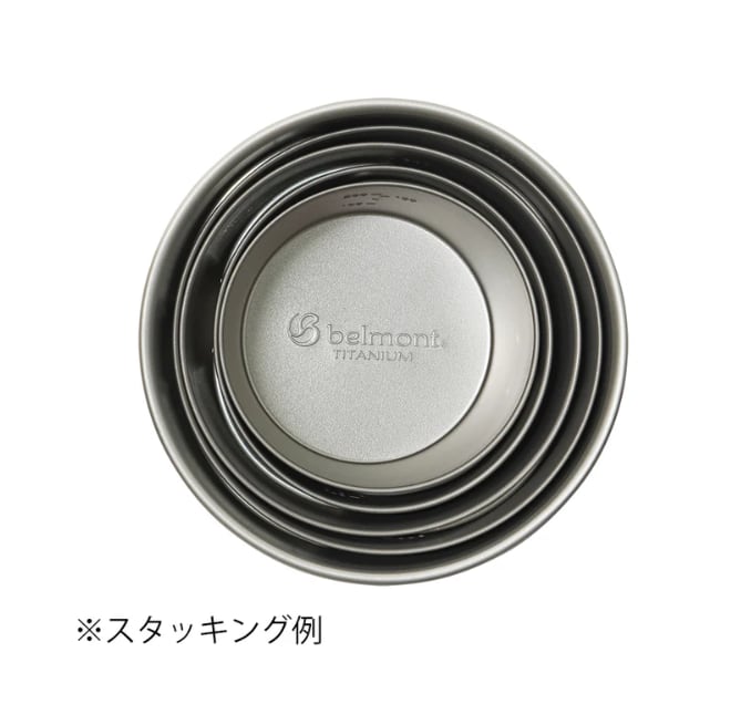 Belmont ベルモント チタン シェラカップセット 深型 蓋付き3個セット