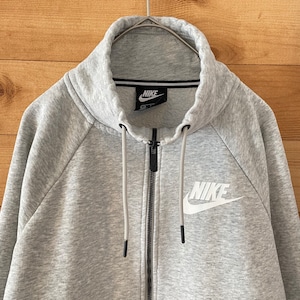 【NIKE】ハーフジップ スウェット ワンポイント ロゴ ナイキ S ラグラン カンガルーポケット US古着