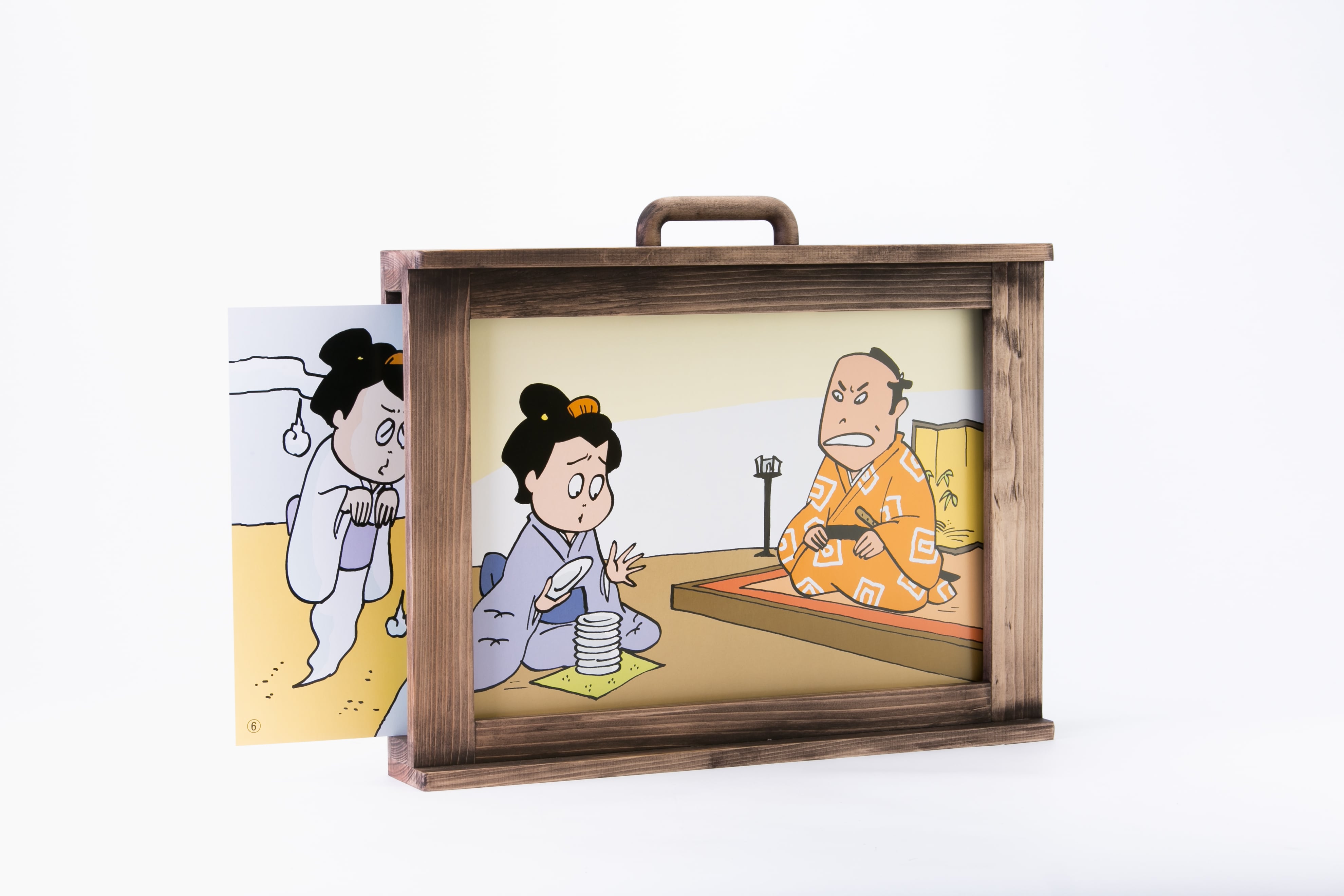 おすすめB4紙芝居舞台にパーシモカラーの古代色で着色しました紙芝居用