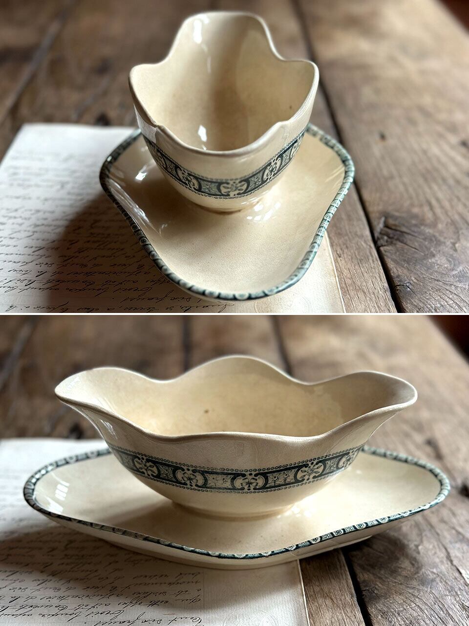 ソーシエール SALINS窯 クローバー 1900年代前期 | Brocante de La