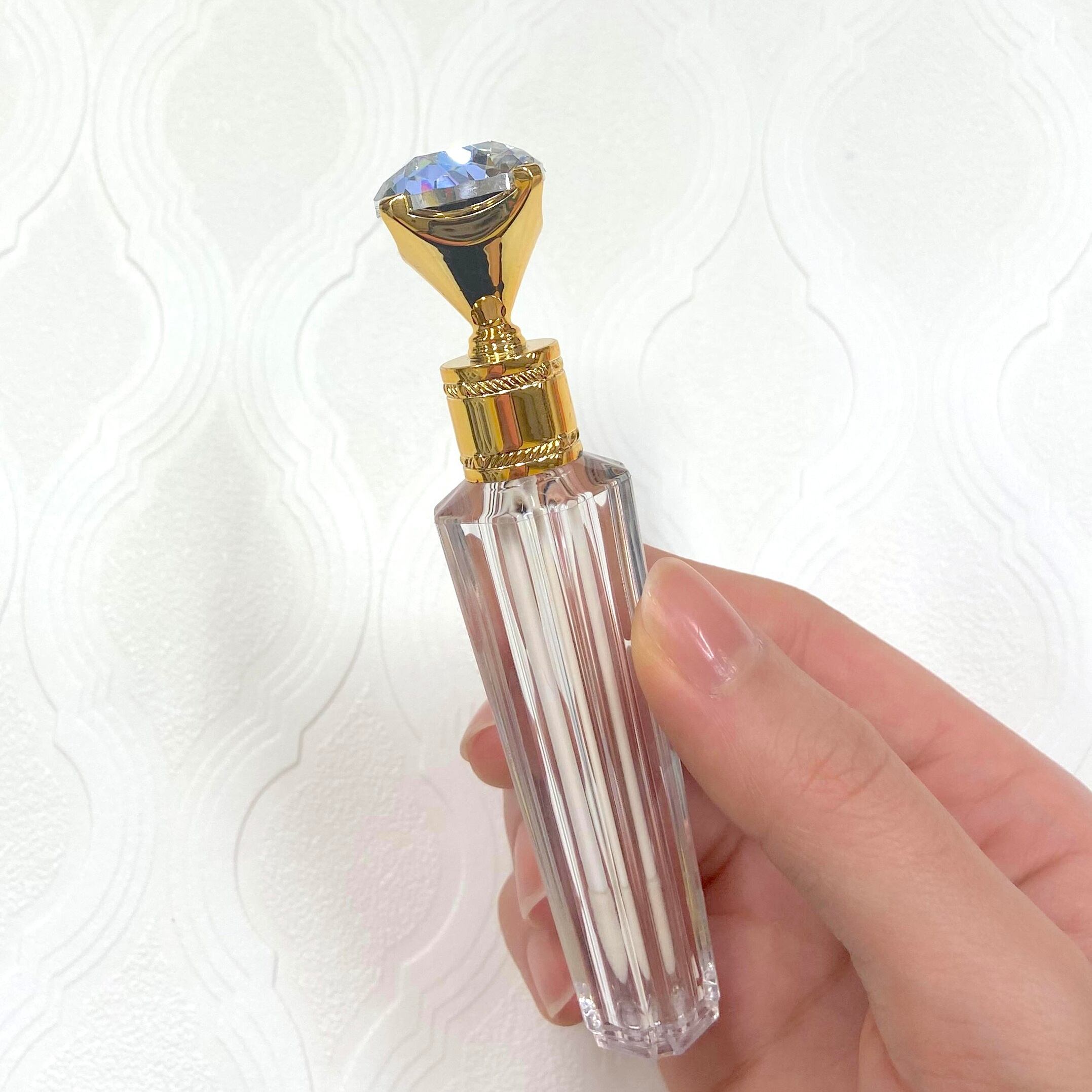 ダイヤカット リップグロス 詰替容器】3ml 1本 プラスチック クリア