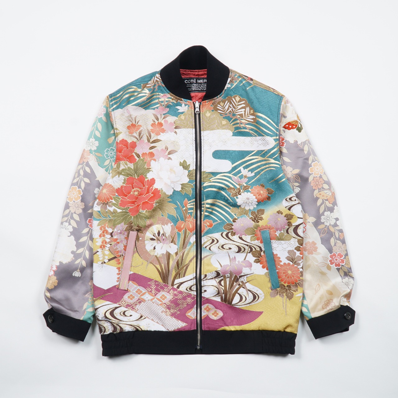 【BJK-M0012】Ssize再構築リバーシブル着物ボンバー  KIMONO REVERSIBLE BOMBER JACKET