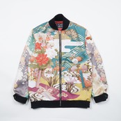 【BJK-M0012】Ssize再構築リバーシブル着物ボンバー KIMONO REVERSIBLE BOMBER JACKET
