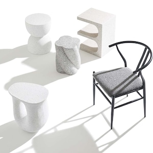 サイドテーブル テラゾー柄