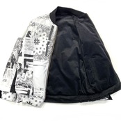 【bomber017】M sizeリバーシブル中綿ボンバー Velour × original print MIX BOMBER JACKET