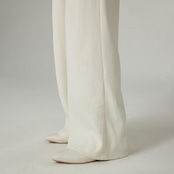 ゴムウエスト スリムワイドレッグカジュアルパンツ H0057