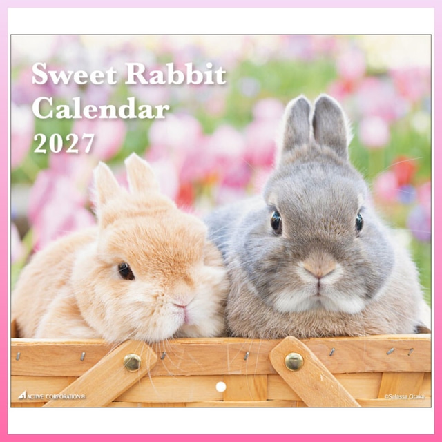カレンダー2027 Sweet Rabbit 壁掛け