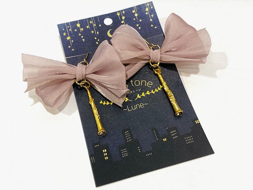 楽器アクセサリー(クラリネット)　ピアス【Lily`s tone ～Lune～】