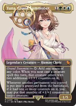 MTG 大召喚士、ユウナ FIC ボーダーレス 日本語版 MTG《大召喚士、ユウナ/Yuna, Grand Summoner(FIC)》英語