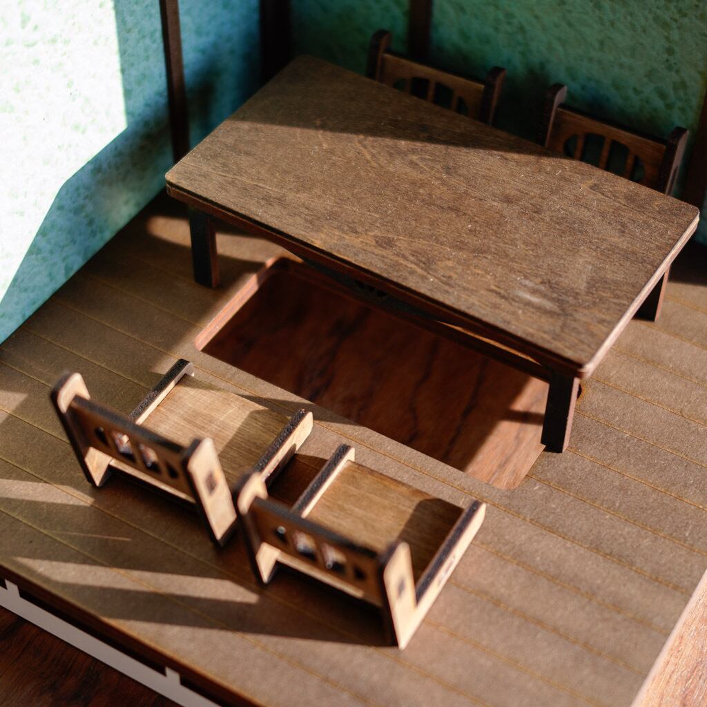 1/10スケールドールハウス居酒屋掘りごたつ座敷家具セット | kkcompany