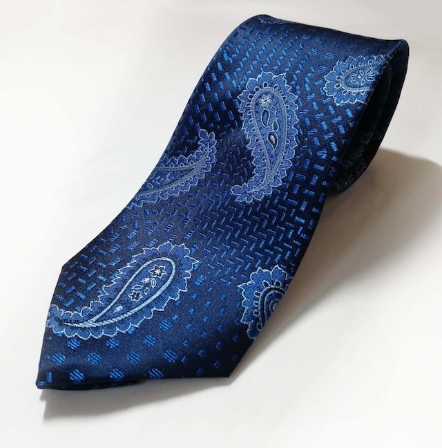 ネイビーペイズリーネクタイNavyPaisley Necktie -0048