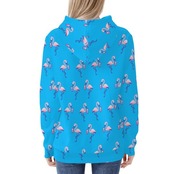 Women's All Over Print Hoodie Blue 4303
