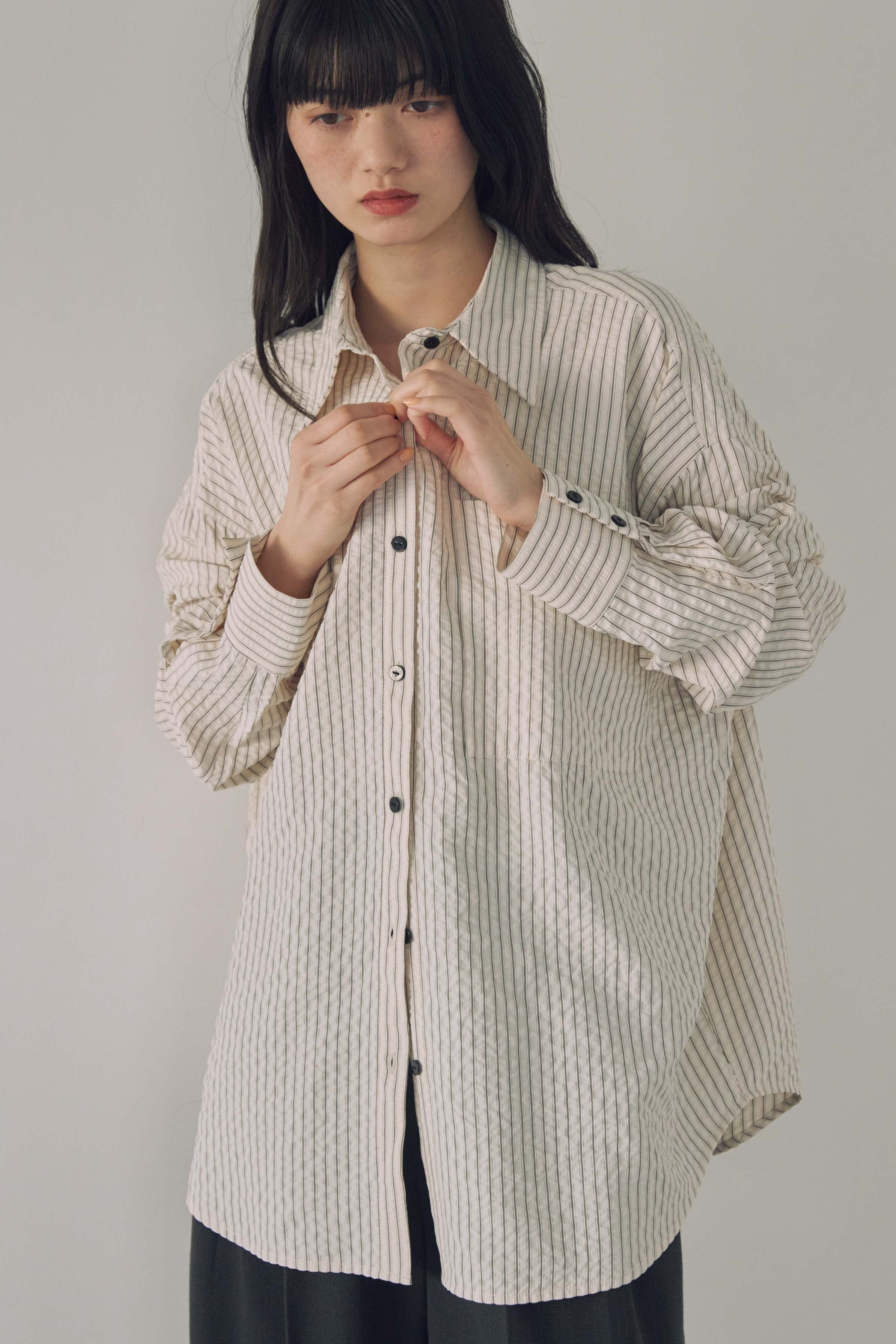 トップス dium. Stripe Design Shirt DU260506 Stripe Design Shirt【set up可】【Re Stock】 | dium.