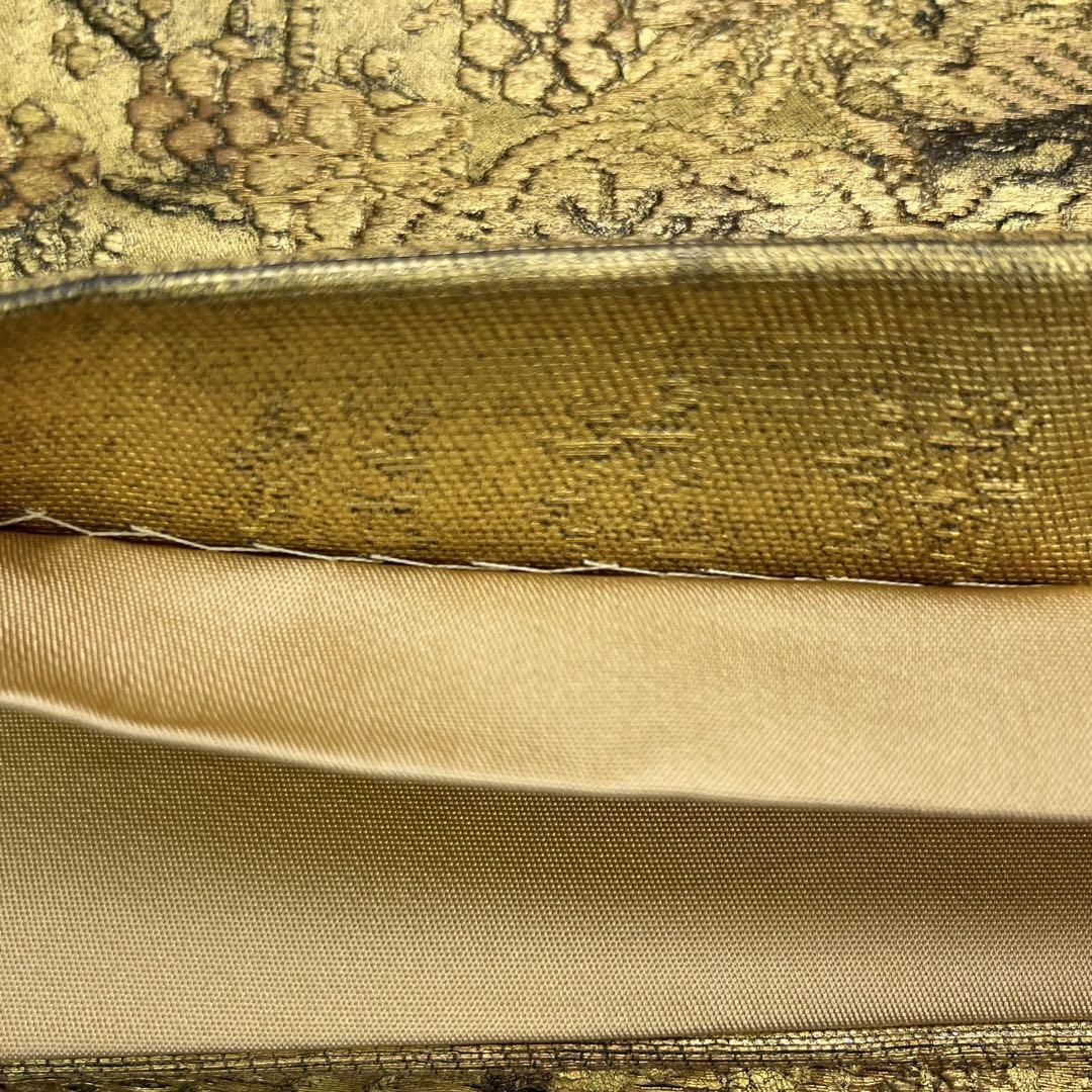 袋帯 西陣 加納幸 能花詩 松に花模様 金色 O-4242 | リユース着物わびさび 