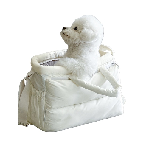 (MON)負担軽減するスリングバッグ　(CREAM&WHITE)