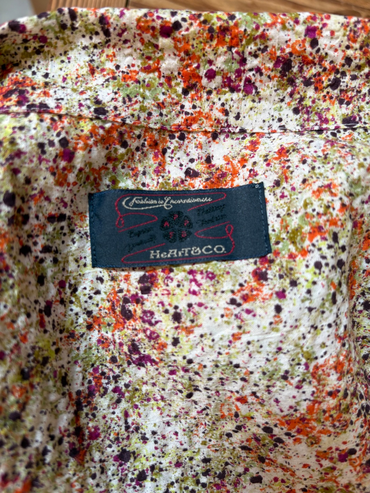【 HeArT&Co. (ハートアンドコー) 】 半袖  LIBERTY生地シャツ 日本製