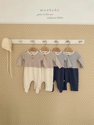 【予約】monbebe Striped color combination suit