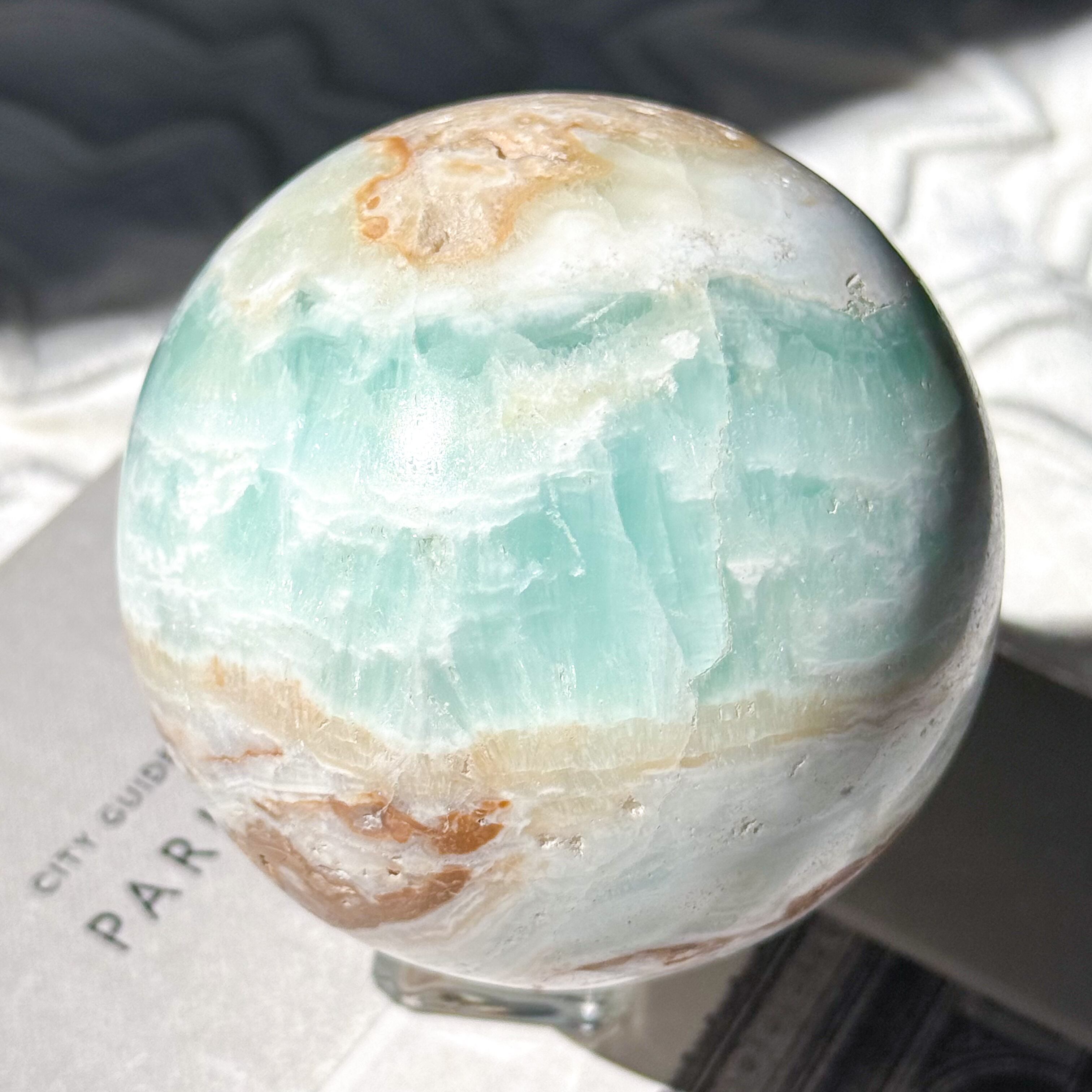 Caribbean Blue Calcite Sphere 13 ✧ カリビアンブルーカルサイト