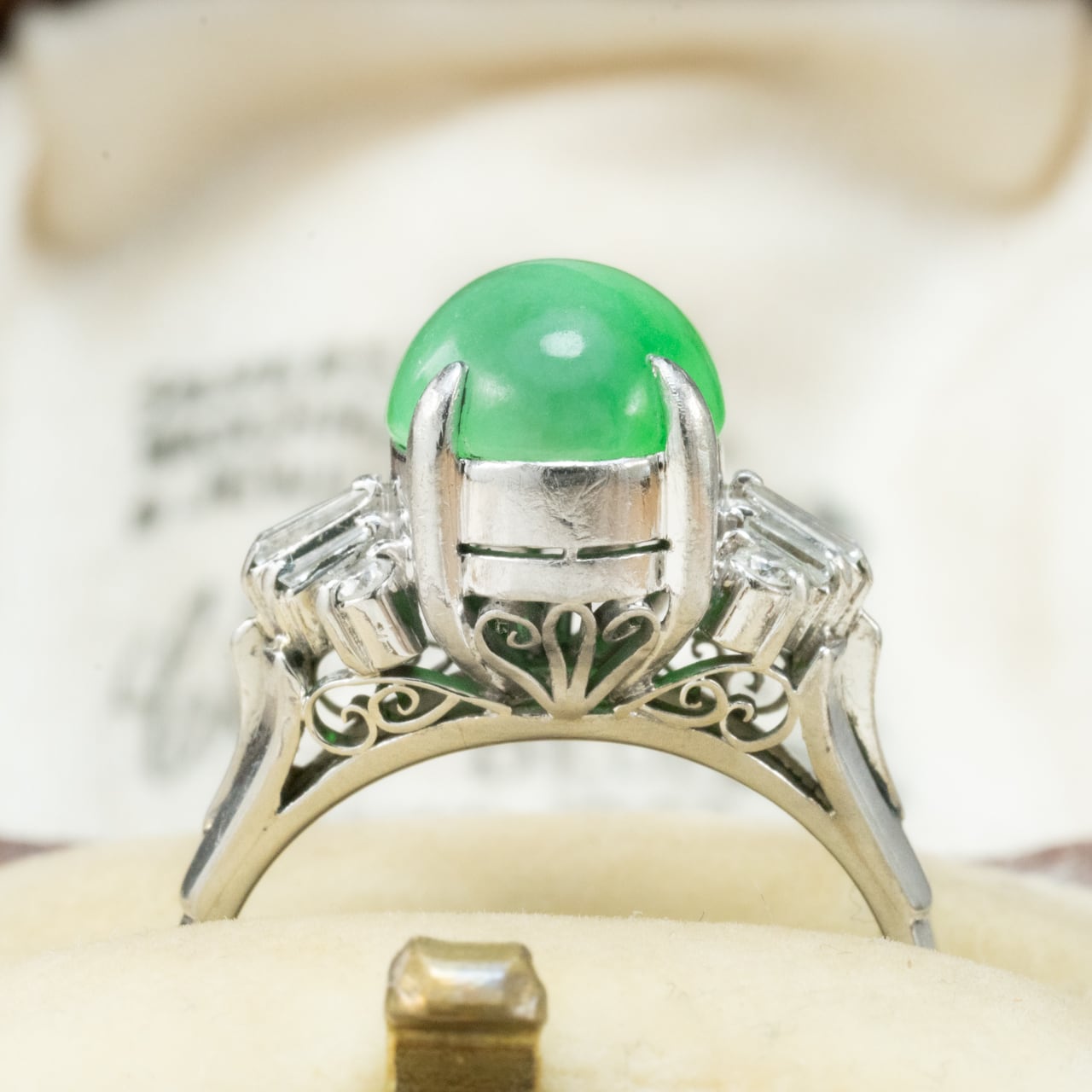 翡翠ヒスイ | アンティークジュエリー デイジーリング ☆DaisyRing☆