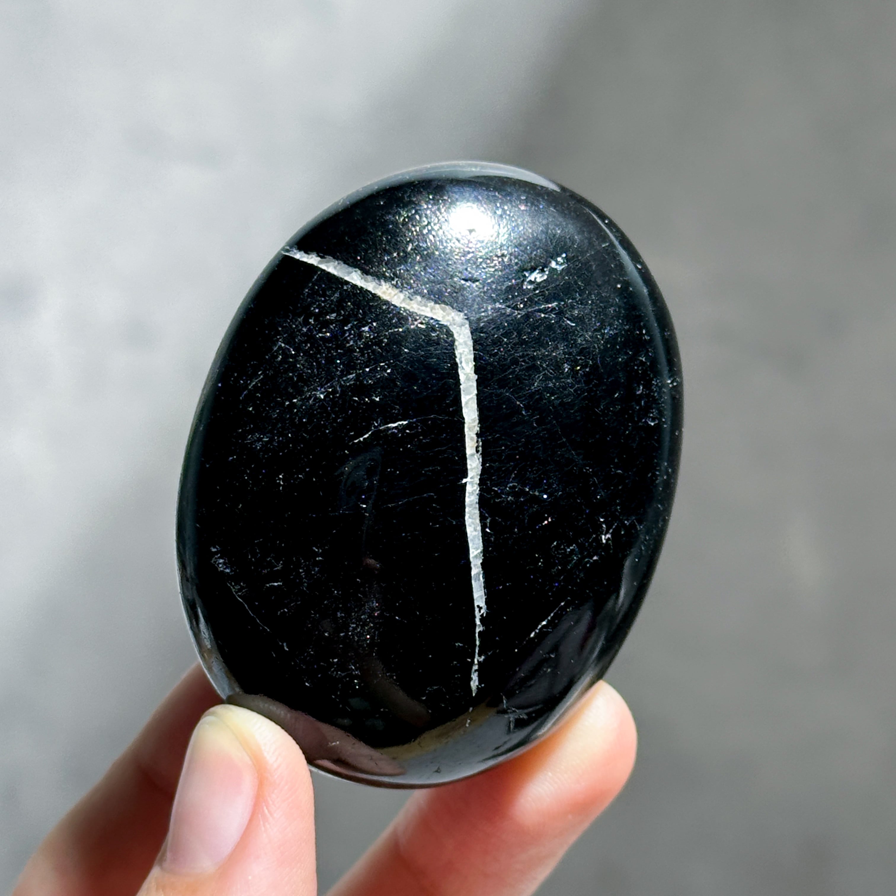 ブラックトルマリン パームストーン47◇ Black Tourmaline ◇天然石