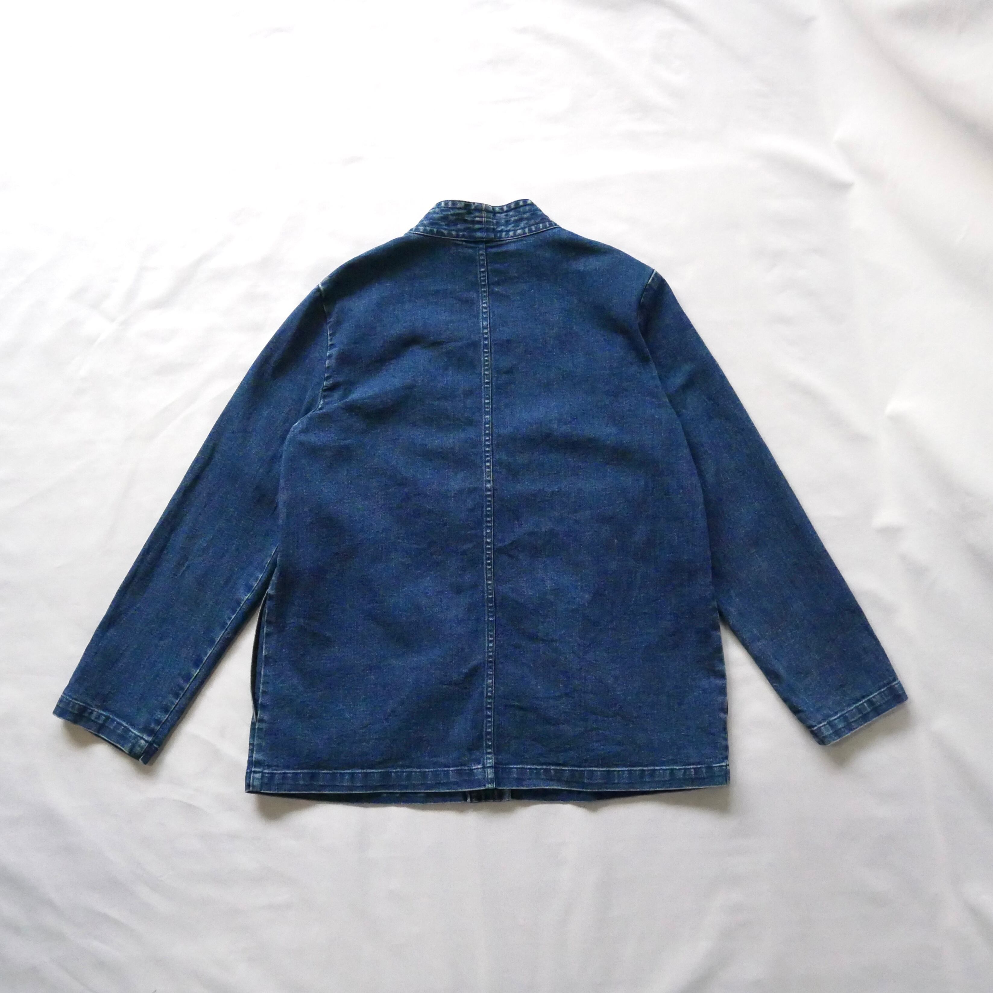 90s TRAVEL SMITH denim no collar jacket 90年代 トラベルスミス