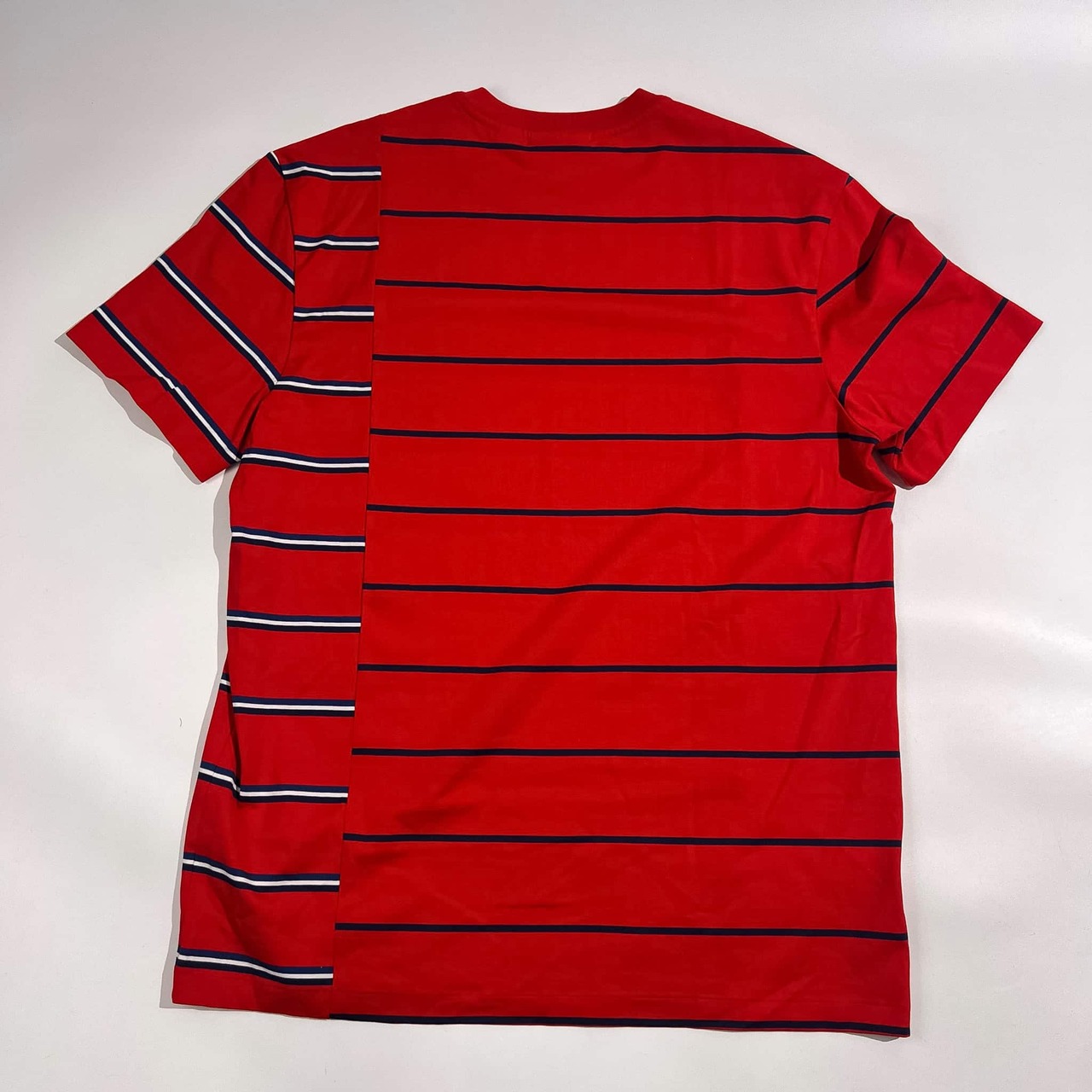 フランス製 LACOSTE ラコステ ボーダー 半袖 Tシャツ サイズ FR 5 /レッド系 メンズ