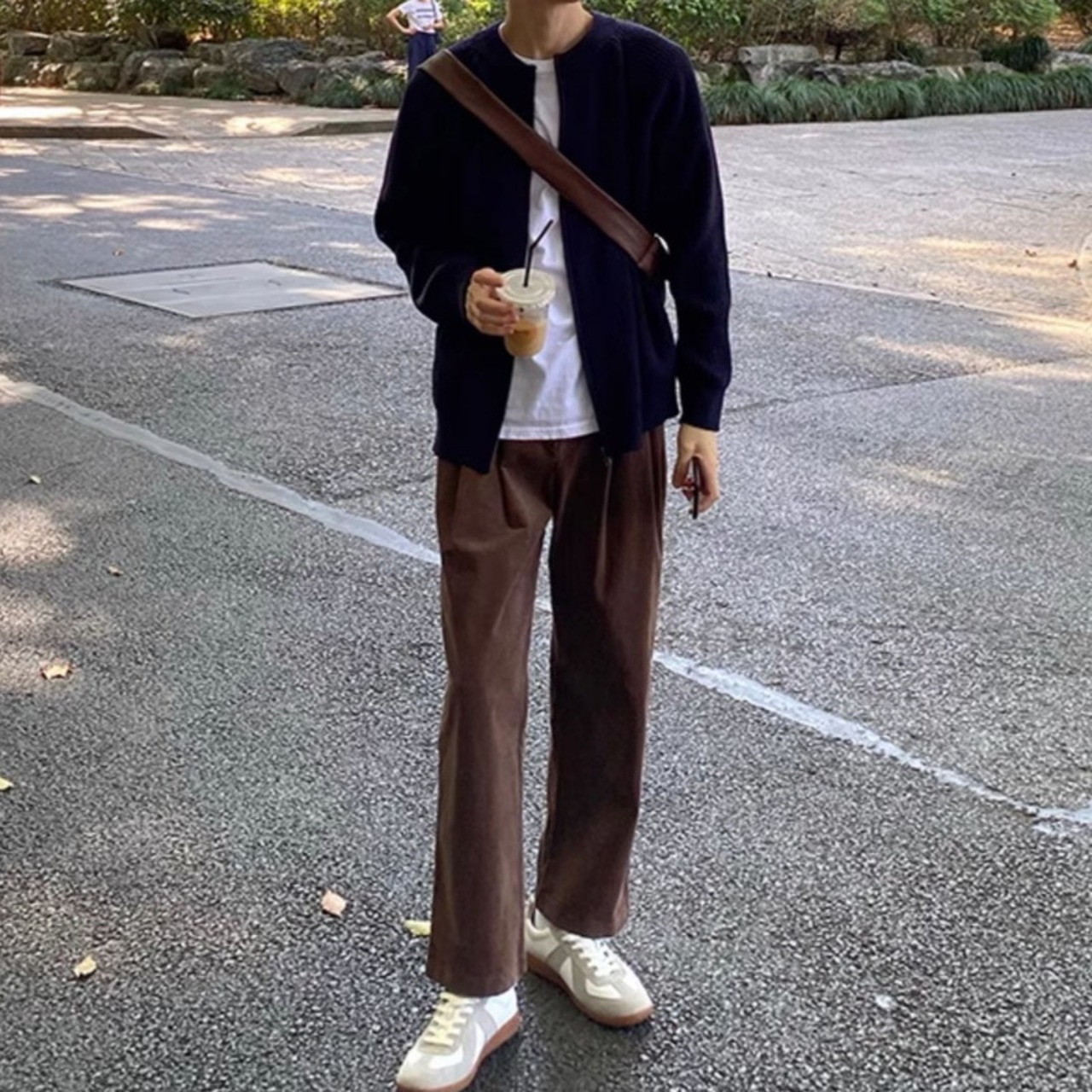 ジップアップシンプルカーディガン　921