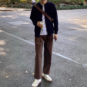 ジップアップシンプルカーディガン　921