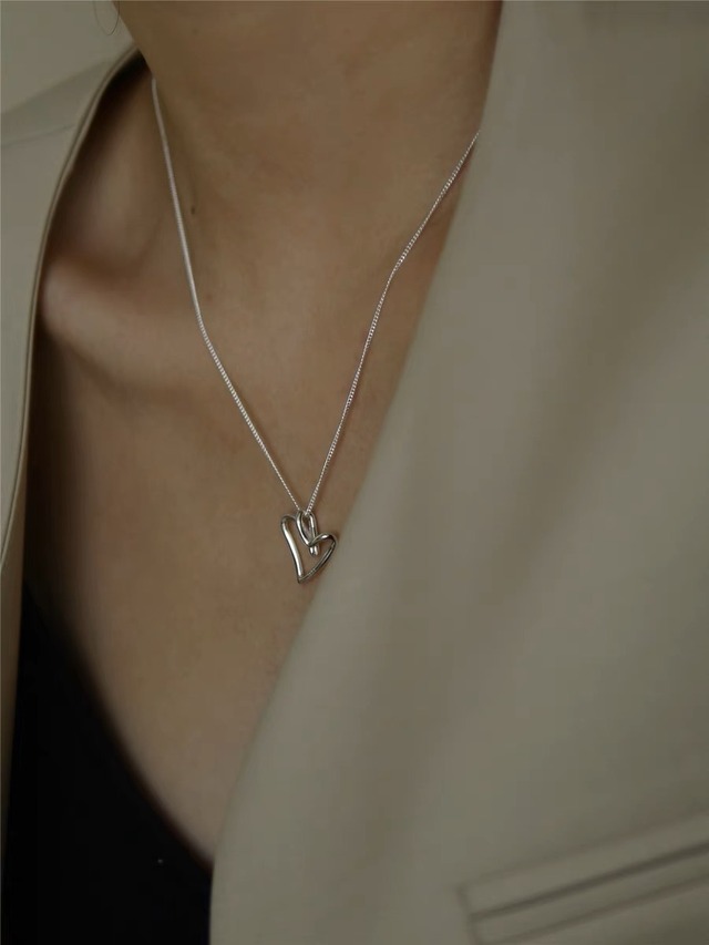 S925 Heart paint necklace (N161)