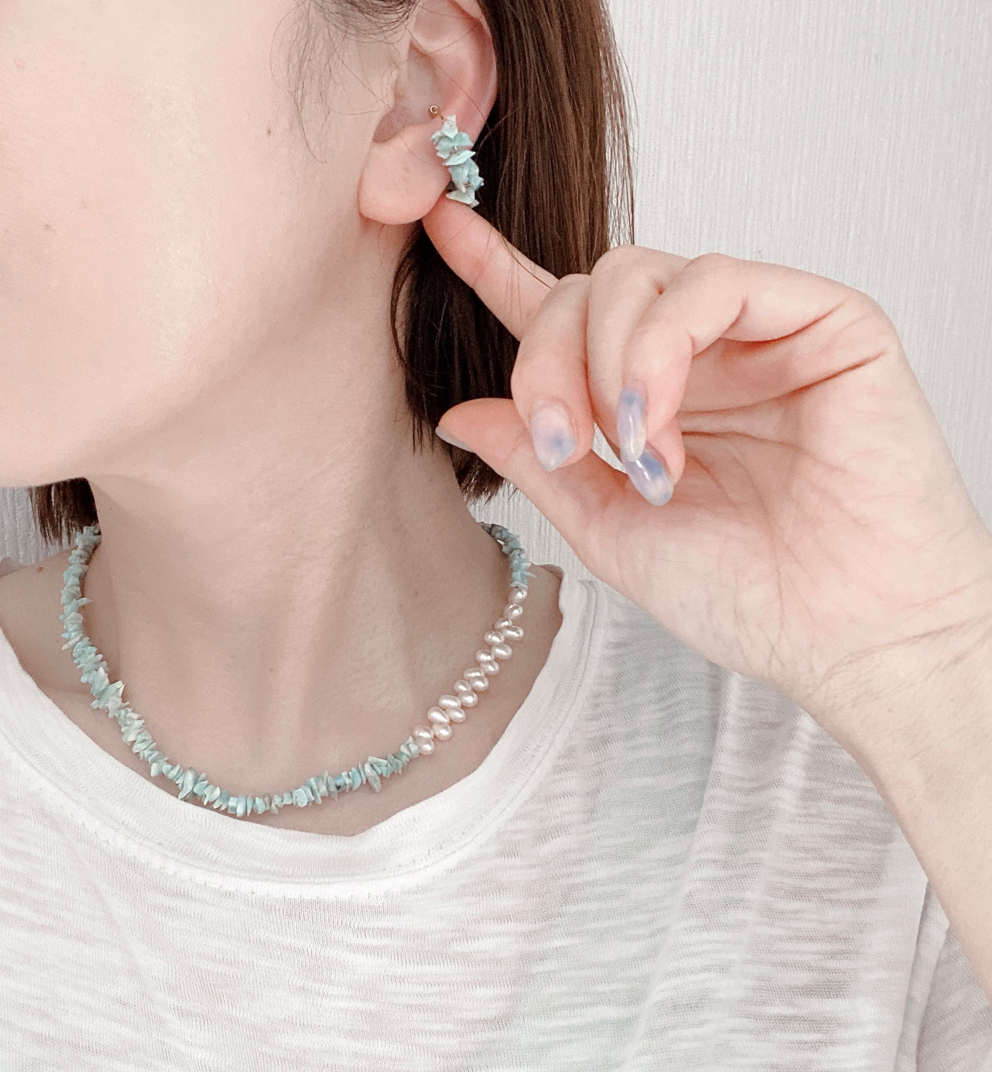 shinkai★グレー ハート型真珠 ネックレス shinkai☆グレー ハート型真珠 ネックレス