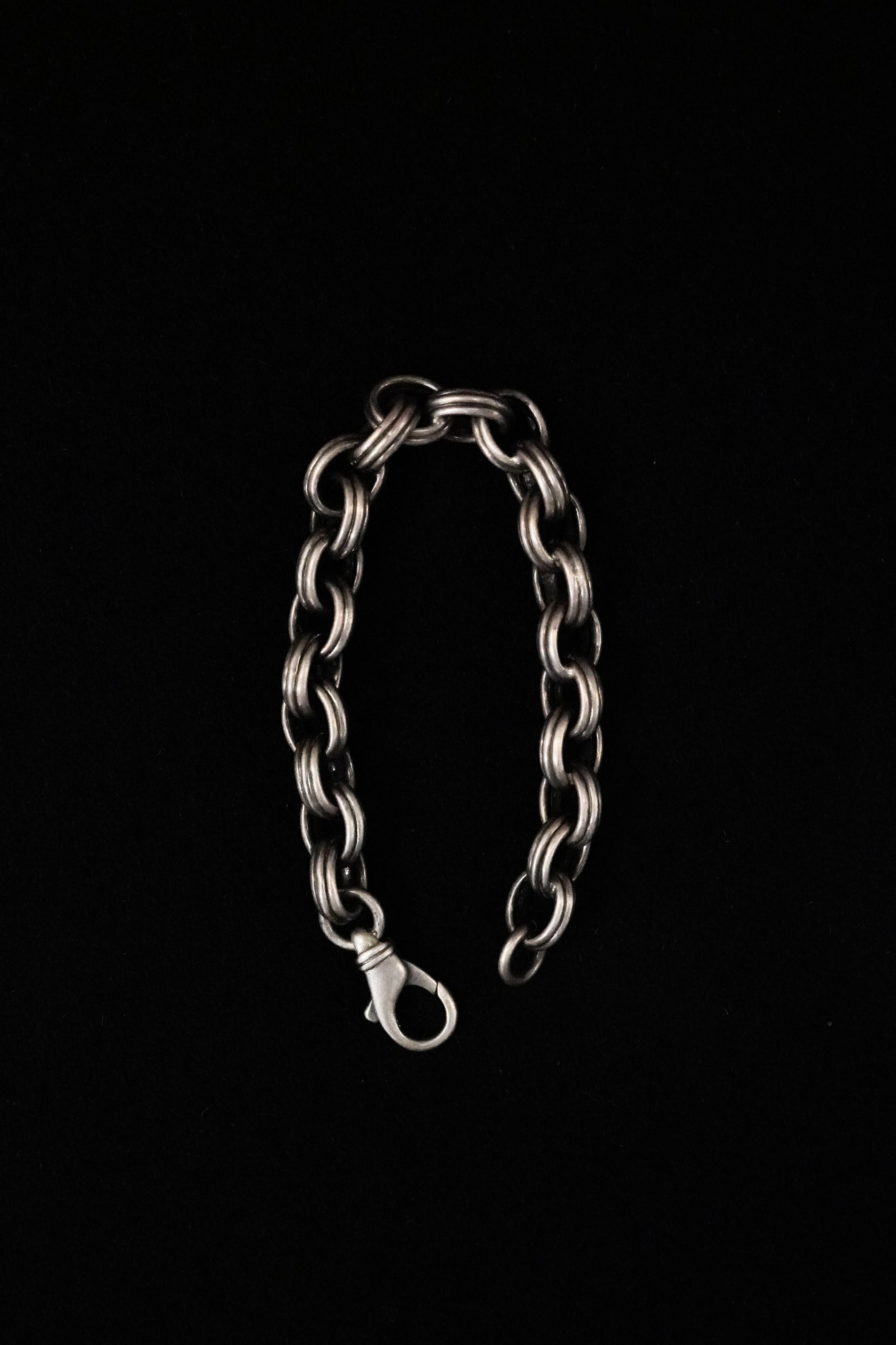 70's “ITALIAN JEWELRY” Silver 925 Triple Link Chain Bracelet | ESSENCE