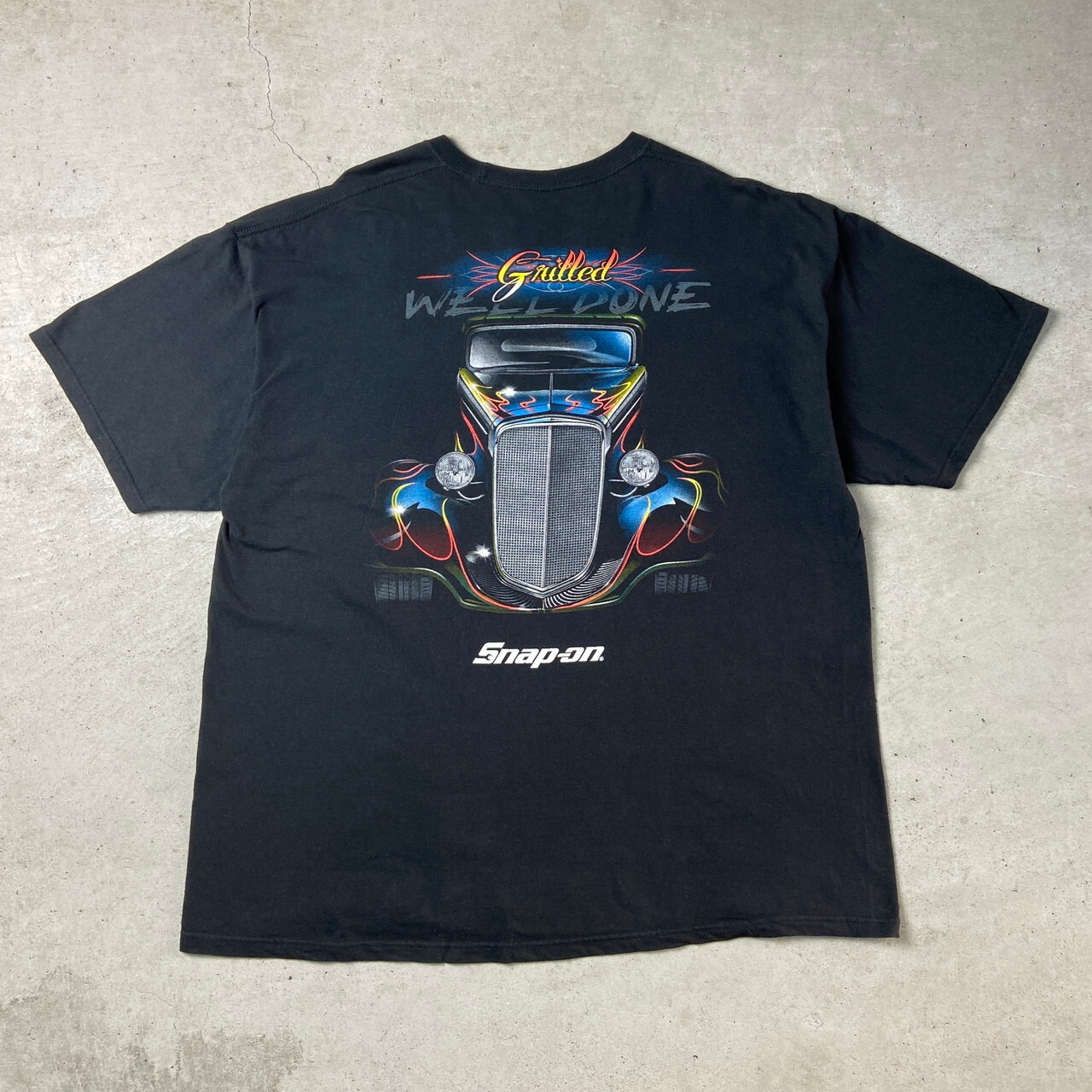 ビッグサイズ Snap-on スナップオン 企業ロゴ 車 バックプリントT 