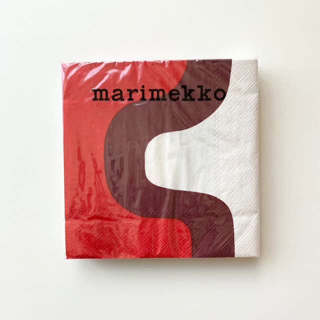 2023秋冬【marimekko】ランチサイズ ペーパーナプキン SEIREENI ダークレッド 20枚入り