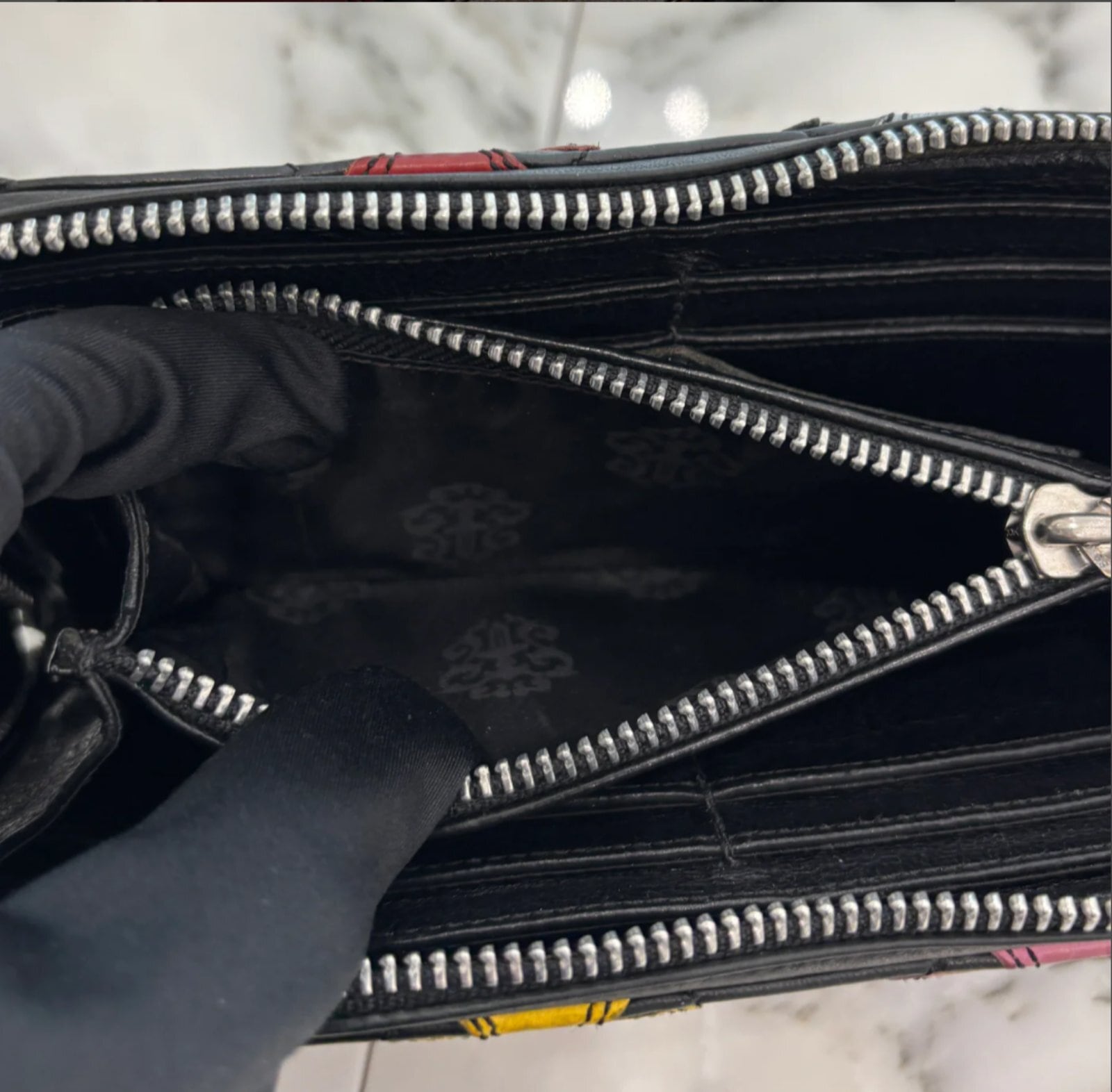 CHROME HEARTS クロムハーツ マルチカラー セメタリークロス レザー