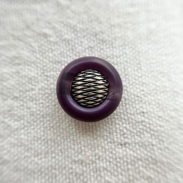 イタリア パープル シルバーチェック 15mm