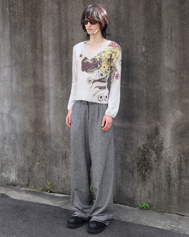 【KENZO】arm volume v-neck knit