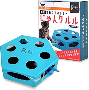 RURU PET 電動 猫おもちゃ 国内正規品 にゃんクルル(２スピード) 猫 ネコ おもちゃ 玩具 猫じゃらし 電動 自動 電池式 タイマー付き