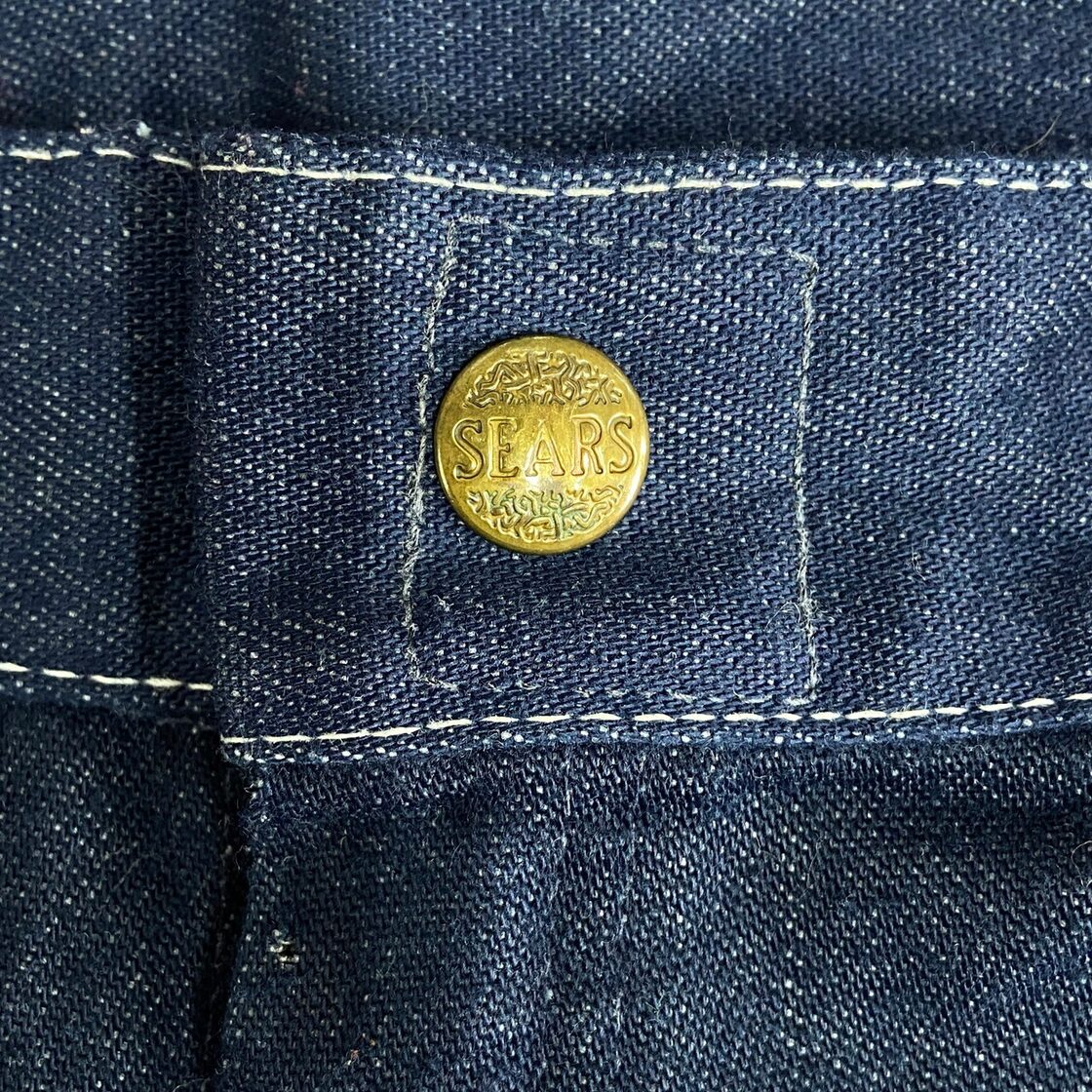 70年代 Sears シアーズ デニムペインターパンツ バットダイ メンズW36 