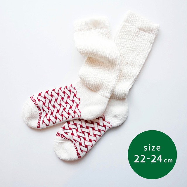 STITCH（off white）- Merino Wool loose socks | FEEL MY FOOTSTEPS