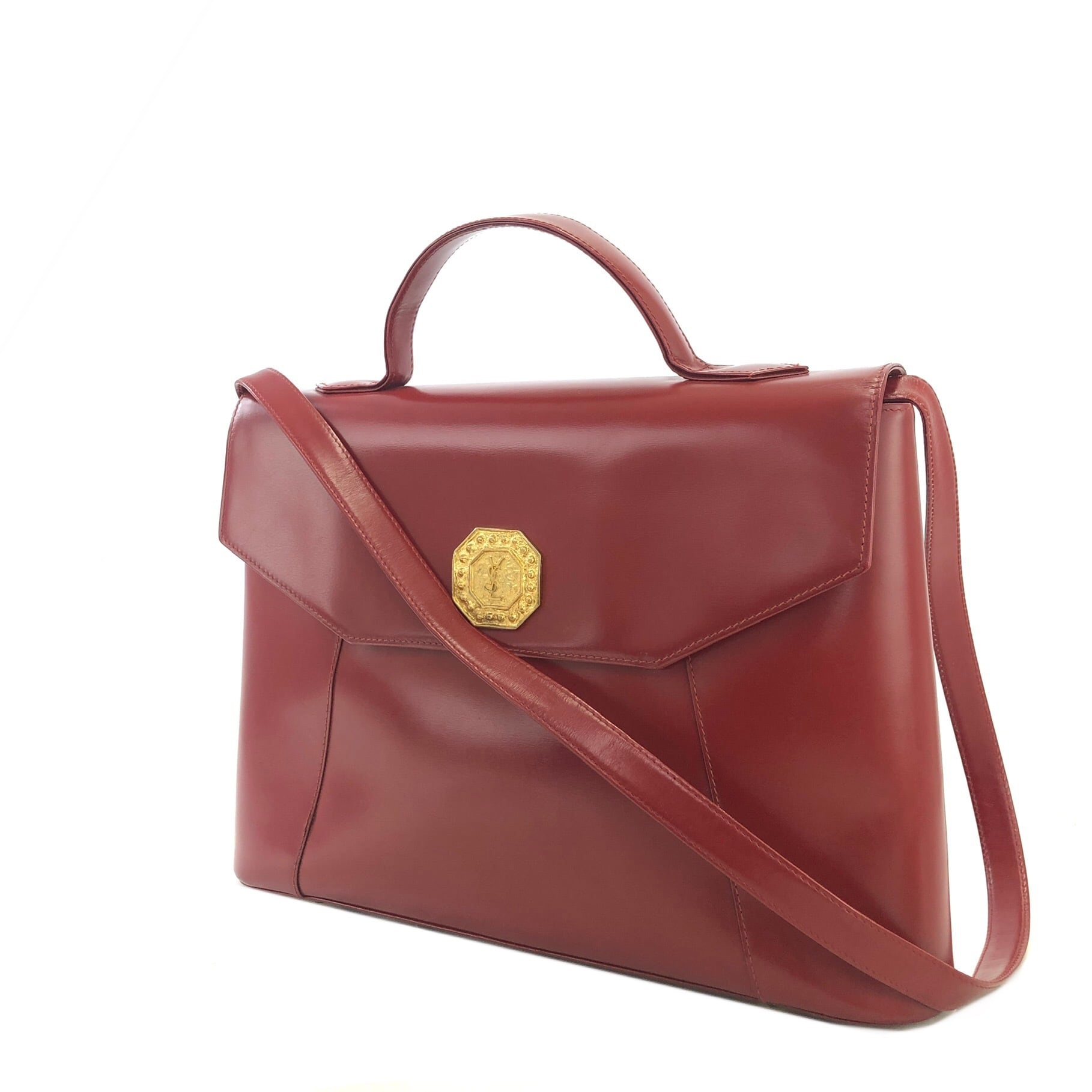 Yves Saint Laurent イヴ・サンローラン オクタゴン YSL レザー 2way