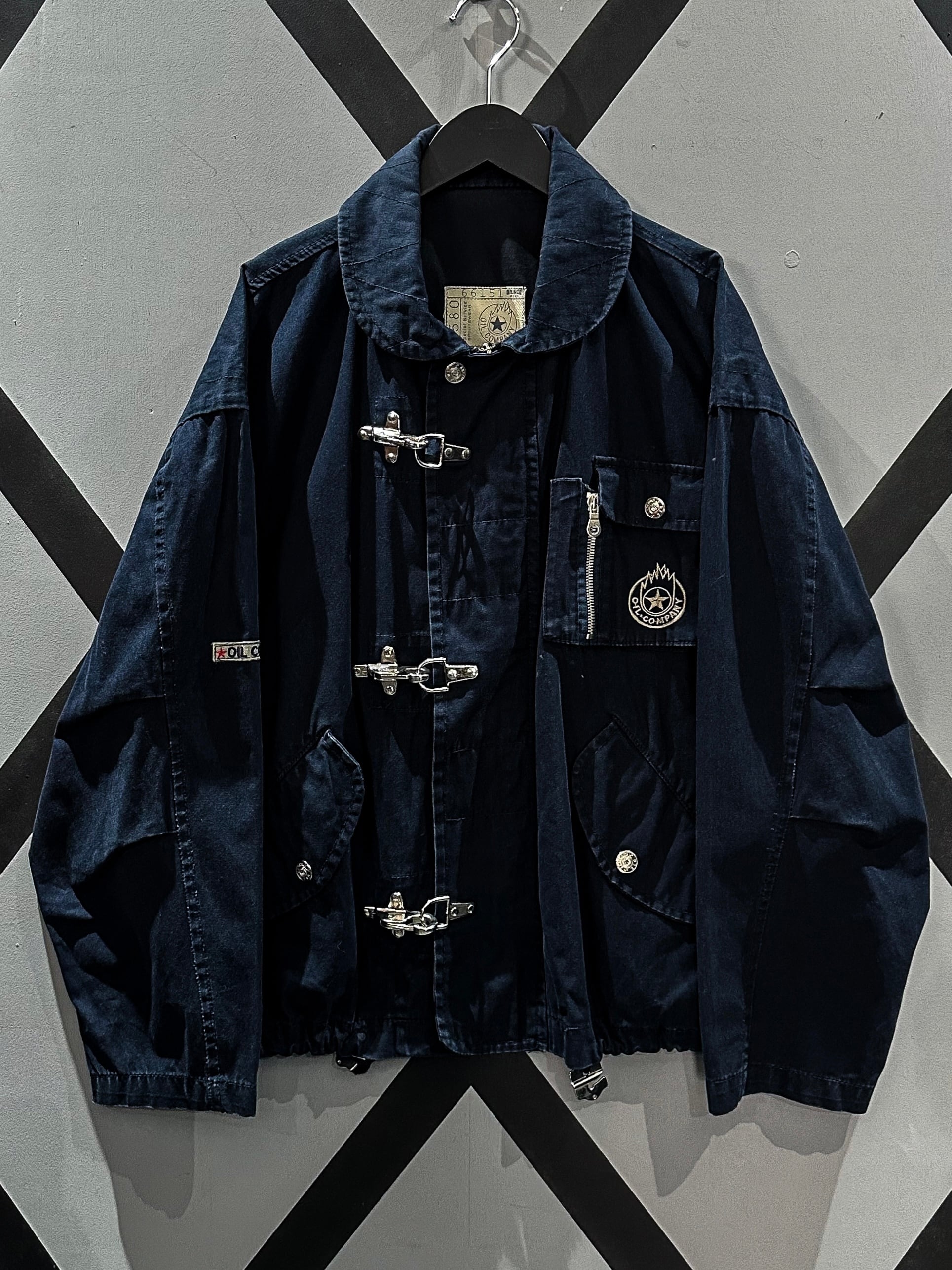X VINTAGE】Fireman Buckle Gimmick Vintage Short Jacket | Caka(カカ 