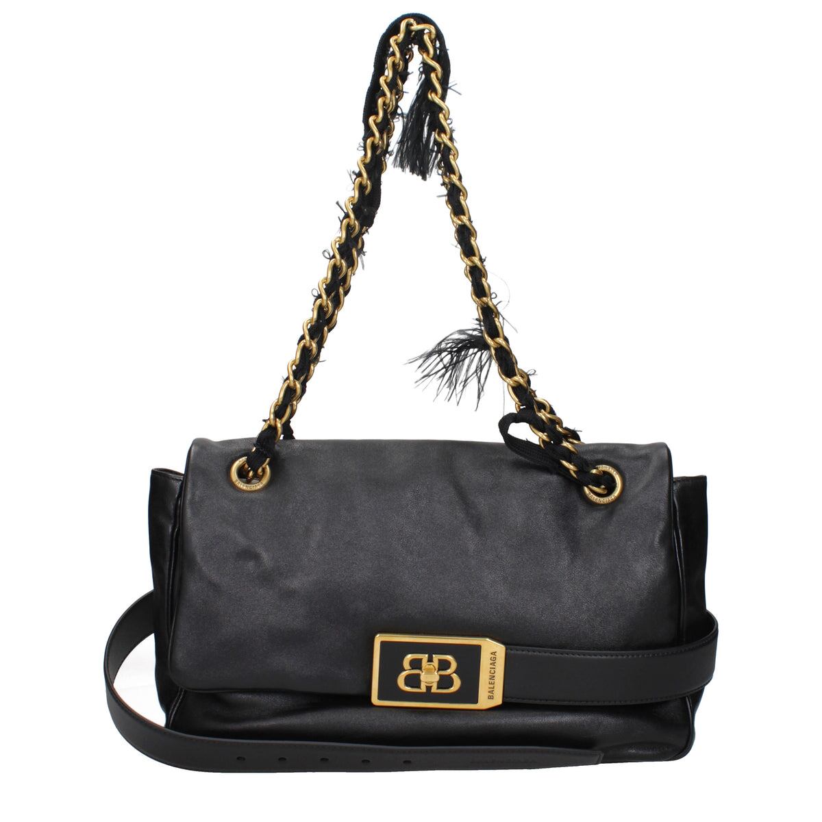 【新品】BALENCIAGA バレンシアガ レディース ショルダーバッグ レザー ブラック 8117812ABIW1060