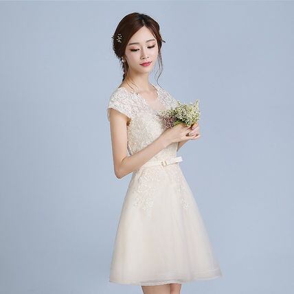 ドレス ノースリーブ ウエストマーク Aライン 白 パーティー ウエストマーク 白パーティードレス ミニ丈 ノースリーブ 結婚式