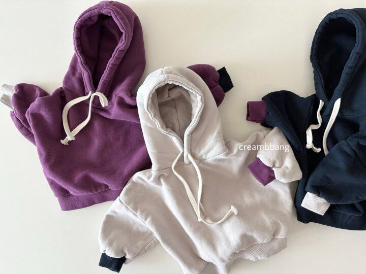 そで配色フーディ 【creambbang】